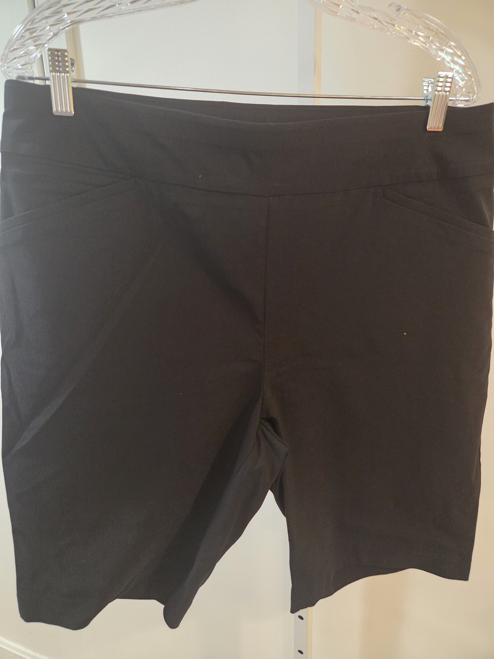 Chico's Black Stretch Bermuda Shorts